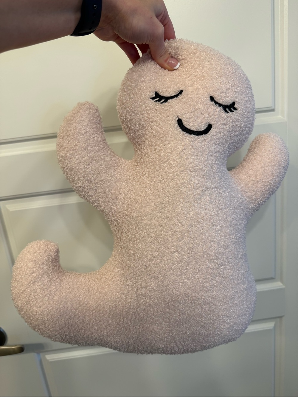 Plush Blush Pink Ghost Pillow